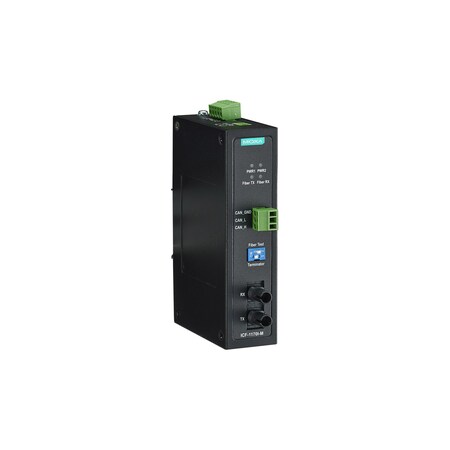 Moxa Indust. Can Bus To Fiber Optic Converter, St Multi-Mode, -40 To ICF-1170I-M-ST-T